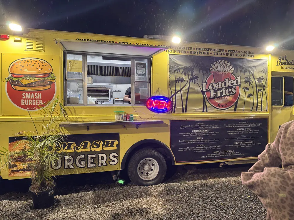 Loaded Fries & Smash Burgers food truck near Maui Sands