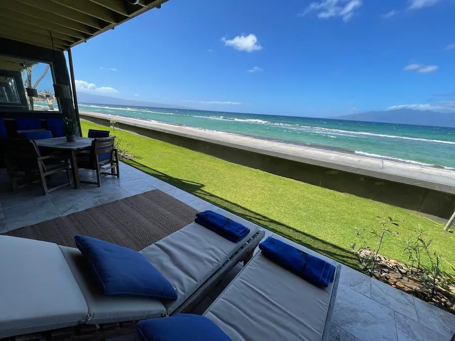 Lounging beside the ocean