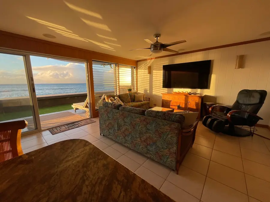 Living room seating and open floor plan