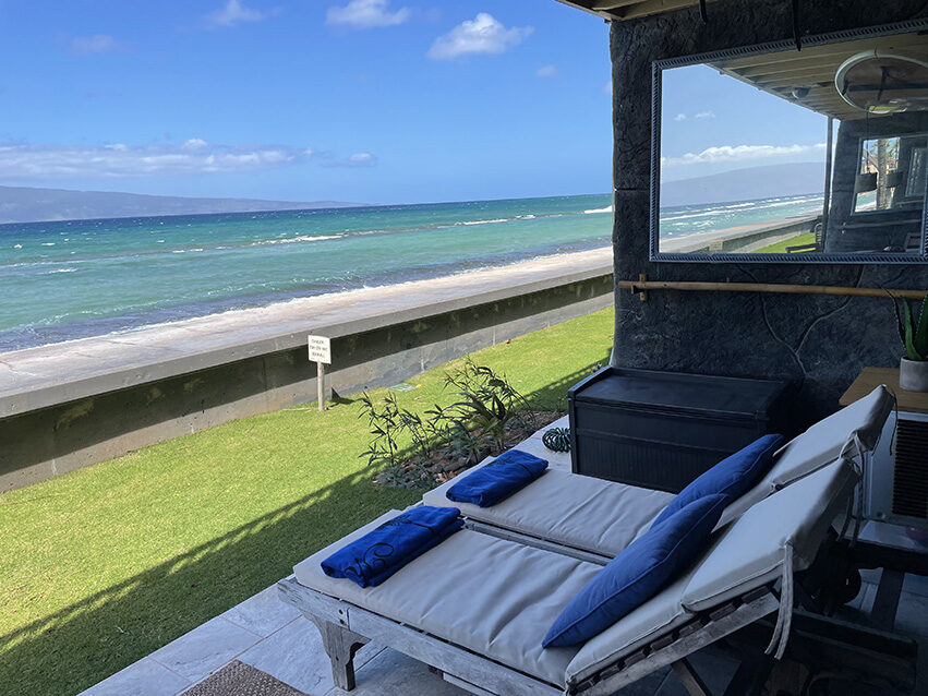 Ocean view from the private lanai of Unit 4B